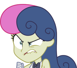 Size: 4296x3786 | Tagged: safe, artist:luckreza8, bon bon, sweetie drops, all's fair in love and friendship games, equestria girls, friendship games, .svg available, absurd resolution, angry, background human, bon bon is not amused, bon bon is pissed, bowtie, clothes, gloves, inkscape, rage, rageface, simple background, solo, transparent background, vector