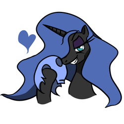 Size: 1000x1000 | Tagged: safe, artist:adamclowery, nightmare moon, doodle, helmet, sketch, solo