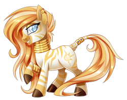 Size: 2547x2000 | Tagged: safe, artist:centchi, oc, oc only, oc:amara, zebra, blind, jewelry