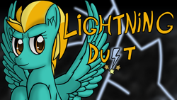 Size: 3840x2160 | Tagged: safe, artist:drawfagdan, derpibooru import, lightning dust, lightning, solo