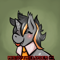 Size: 500x500 | Tagged: safe, artist:missvtheloser, oc, oc only, oc:vulgar trade, bat pony, pony