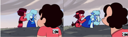 Size: 2058x604 | Tagged: safe, artist:doggie31, crying, ponified, ruby (steven universe), sad, sapphire (steven universe), scene interpretation, steven quartz universe, steven universe