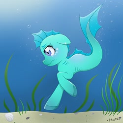 Size: 894x894 | Tagged: safe, artist:missitofu, oc, oc only, oc:marissa, merpony, solo