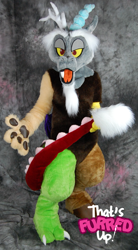 Size: 496x900 | Tagged: safe, artist:thatsfurredup, discord, fursuit, irl, photo