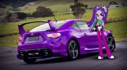 Size: 1024x568 | Tagged: safe, artist:nsdrift, aria blaze, equestria girls, car, toyota, toyota gt86