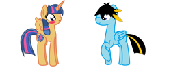 Size: 6880x3000 | Tagged: safe, artist:yuseifudo1000, oc, oc:twilleys sparkle, alicorn, pony, alicorn oc, donut steel, offspring, parent:flash sentry, parent:twilight sparkle, parents:flashlight, ponified, yu-gi-oh!, yusei fudo