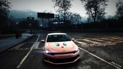 Size: 1366x768 | Tagged: safe, artist:nsdrift, screencap, oc, oc only, oc:fluffle puff, car, need for speed, need for speed world, volkswagen, volkswagen scirocco