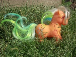 Size: 4288x3216 | Tagged: safe, artist:manashadow369, g1, grass, irl, party time, photo, solo, toy