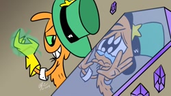 Size: 800x450 | Tagged: safe, artist:spongefox, barely pony related, crossover, lord hater, scene parody, this day aria, wander, wander over yonder