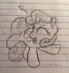 Size: 2406x2560 | Tagged: safe, artist:bobdude0, sweetie belle, lined paper, monochrome, sketch, solo, traditional art