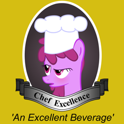 Size: 1500x1500 | Tagged: safe, berry punch, berryshine, an excellent parody, ashens, chef, chef excellence, drunk, meme, solo