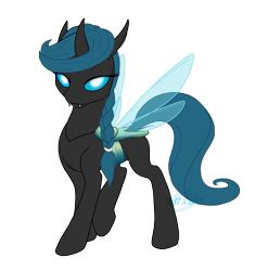 Size: 1929x2048 | Tagged: safe, artist:drake, oc, oc only, oc:protectress lilac, changeling, braid, changeling oc, female, horn, looking at you, mane, simple background, transparent background, wings