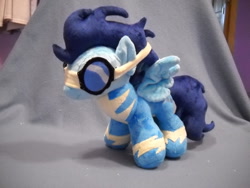 Size: 1024x768 | Tagged: safe, artist:xsjado78, soarin', goggles, irl, photo, plushie, wonderbolts uniform