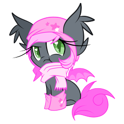 Size: 2500x2500 | Tagged: safe, artist:starlightlore, oc, oc only, oc:heartbeat, bat pony, pony, clothes, female, filly, heart eyes, scrunchy face, simple background, socks, solo, transparent background, wingding eyes