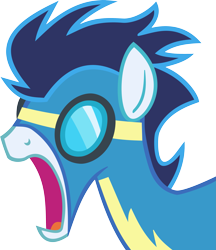 Size: 3127x3623 | Tagged: safe, artist:hombre0, soarin', gasp, goggles, great scott, high res, open mouth, shocked, simple background, transparent background, vector, wonderbolts uniform