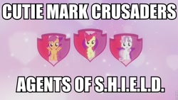 Size: 960x540 | Tagged: safe, screencap, apple bloom, scootaloo, sweetie belle, crusaders of the lost mark, cutie mark, cutie mark crusaders, image macro, meme, the cmc's cutie marks