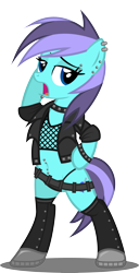 Size: 2894x5673 | Tagged: safe, artist:tsabak, oc, oc only, oc:heart stealer, pony, bipedal, piercing, solo