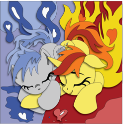 Size: 878x881 | Tagged: safe, artist:the-paper-pony, oc, oc only, commission, shadowbox