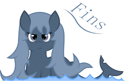 Size: 7906x5108 | Tagged: safe, artist:plone, original species, shark pony, absurd resolution, grumpy, water