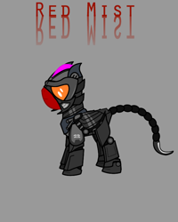 Size: 600x750 | Tagged: safe, artist:salted pingas, oc, oc only, oc:red mist, fallout equestria, fallout equestria: sweet child of mine, enclave armor, grand pegasus enclave, male, power armor, solo, vector