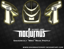 Size: 1510x1168 | Tagged: safe, artist:adammasterart, oc, oc only, oc:lord nocturnus, friendship games, bionicle, concept, glow in the dark, kanohi miru, lego, mask, profile, shadowbolts