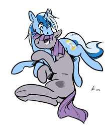 Size: 1219x1366 | Tagged: safe, artist:rwl, maud pie, minuette, pony, crack shipping, cuddling, female, lesbian, mare, mauduette, shipping, snuggling
