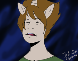 Size: 500x393 | Tagged: safe, artist:jedi sin capucha, color edit, colored, high, meme, ponified, scooby doo, shaggy