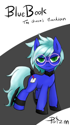 Size: 1836x3264 | Tagged: safe, artist:potzm, oc, oc only, oc:bluebook, doodle, glasses, solo