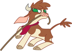 Size: 1024x723 | Tagged: safe, artist:perplexedpegasus, arizona cow, cow, them's fightin' herds, bandana, cloven hooves, community related, female, simple background, transparent background, vector