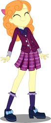 Size: 4775x11471 | Tagged: safe, artist:owlisun, orange sherbette, equestria girls, friendship games, absurd resolution, background human, clothes, crystal prep academy, crystal prep academy uniform, cute, eyes closed, school uniform, simple background, smiling, transparent background, vector