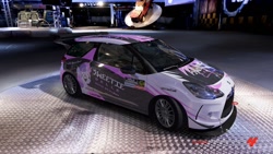 Size: 1280x720 | Tagged: safe, artist:skyline333, sweetie belle, barely pony related, car, citroën, citroën ds3, forza motorsport 4, itasha, monster energy, top gear