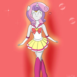 Size: 894x894 | Tagged: safe, artist:sailormod, sweetie belle, anthro, pose, sailor moon, sailor ponies, solo, sweetie moon