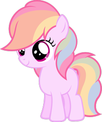 Size: 1099x1321 | Tagged: safe, artist:zacatron94, oc, oc only, oc:soda pop, female, filly, magical lesbian spawn, offspring, parent:pinkie pie, parent:rainbow dash, parents:pinkiedash, solo