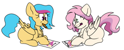 Size: 1024x412 | Tagged: safe, artist:korgikardigan, sweetie belle, oc, pegasus, pony, female, magical lesbian spawn, offspring, parent:diamond tiara, parent:featherweight, parent:scootaloo, parent:sweetie belle, parents:diamondweight, parents:scootabelle, simple background, transparent background