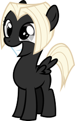 Size: 1373x2194 | Tagged: safe, artist:outlawedtofu, oc, oc only, oc:astral, pegasus, pony, fallout equestria, fallout equestria: outlaw, blank flank, female, filly, simple background, solo, transparent background, vector, younger