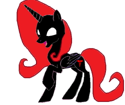 Size: 479x403 | Tagged: safe, oc, oc only, alicorn, pony, alicorn oc, base used, donut steel, edgy, red and black oc, solo