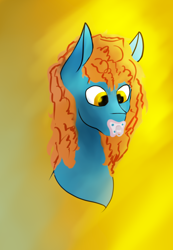 Size: 708x1025 | Tagged: safe, artist:trapped in a jar, oc, oc only, oc:scherzando, pegasus, pony, bust, pacifier, portrait, solo