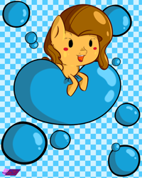 Size: 2400x3000 | Tagged: safe, oc, oc only, oc:teff, pony, bubble, chibi, cute, doggy style