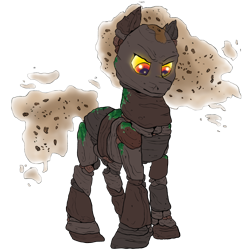 Size: 2100x2100 | Tagged: safe, artist:floots, oc, oc only, oc:kimberlite, earth pony, pony, commission, mountain pony, rock, rock pony, simple background, solo, transparent background