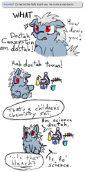 Size: 526x1065 | Tagged: safe, artist:squeakyfriend, oc, oc only, oc:doctor crazystein, fluffy pony, science