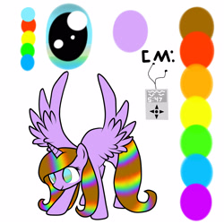 Size: 2500x2500 | Tagged: safe, artist:applejacks2, oc, oc only, oc:rainbow kawaii, alicorn, pony, alicorn oc, solo