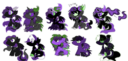 Size: 2012x964 | Tagged: safe, artist:ottolover101, oc, oc only, alicorn, dracony, hybrid, pony, adoptable, alicorn oc, multiple horns, oc x oc, shipping