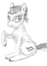 Size: 739x1024 | Tagged: safe, artist:nicki93, oc, oc only, oc:nick melver, monochrome, sketch