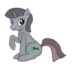 Size: 900x882 | Tagged: safe, artist:nicki93, oc, oc only, oc:nick melver, pony, unicorn, looking at you, sitting