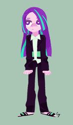 Size: 880x1500 | Tagged: safe, artist:magneticskye, aria blaze, equestria girls, alternate costumes, alternate hairstyle, clothes, female, lineless, loose hair, simple background, solo