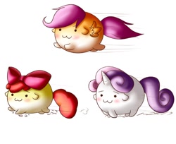 Size: 642x524 | Tagged: safe, apple bloom, scootaloo, sweetie belle, chubbie, cutie mark crusaders