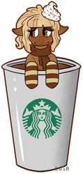 Size: 800x1677 | Tagged: safe, artist:raisingwolves, oc, oc only, solo, starbucks