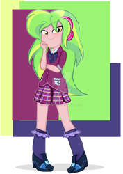 Size: 1024x1448 | Tagged: safe, artist:quimlox123, lemon zest, equestria girls, clothes, crystal prep academy uniform, school uniform