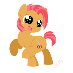 Size: 2000x2000 | Tagged: safe, artist:natsu714, babs seed, bloom and gloom, adorababs, cute, solo