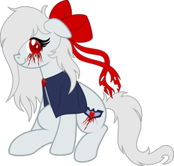 Size: 6000x5719 | Tagged: safe, artist:puncakecity, oc, oc only, oc:tomoda shi, absurd resolution, blood